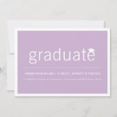 Minimalistisch Graduate Foto Simple Graduation Par Einladung (Vorderseite)