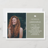 Minimalistisch Graduate Foto Simple Graduation Par Einladung (Rückseite)