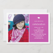 Minimalistisch Graduate Foto Simple Graduation Par Einladung (Rückseite)