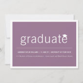 Minimalistisch Graduate Foto Simple Graduation Par Einladung (Vorderseite)