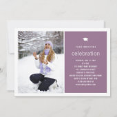 Minimalistisch Graduate Foto Simple Graduation Par Einladung (Rückseite)