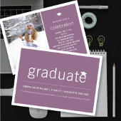 Minimalistisch Graduate Foto Simple Graduation Par Einladung