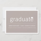 Minimalistisch Graduate Foto Simple Graduation Par Einladung (Vorderseite)