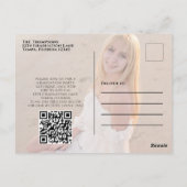 Minimalistisch Graduate Gold Moderner QR Code Postkarte (Rückseite)