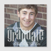 Minimalistisch Graduate Modern Simple Foto Magnet (Vorderseite)