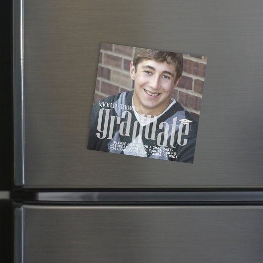 Minimalistisch Graduate Modern Simple Foto Magnet