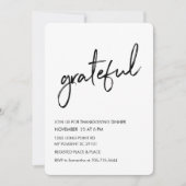 Minimalistisch Gratea Erntedank Dinner Einladung (Vorderseite)