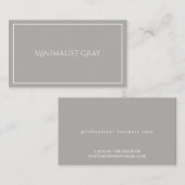minimalistisch grau einfach beruflich und elegant visitenkarte (Vorne/Hinten)