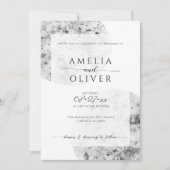 Minimalistisch grau | Hochzeit Einladung (Vorderseite)