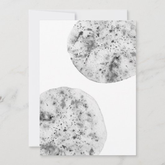 Minimalistisch grau | Hochzeit Einladung (Rückseite)