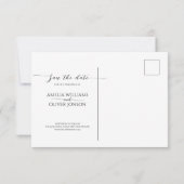 Minimalistisch grau | Hochzeit Save The Date (Rückseite)