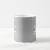 Minimalistisch Grau lassen es Schnee Name Snowflak Kaffeetasse (Mittel)