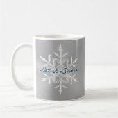 Minimalistisch Grau lassen es Schnee Name Snowflak Kaffeetasse (Links)