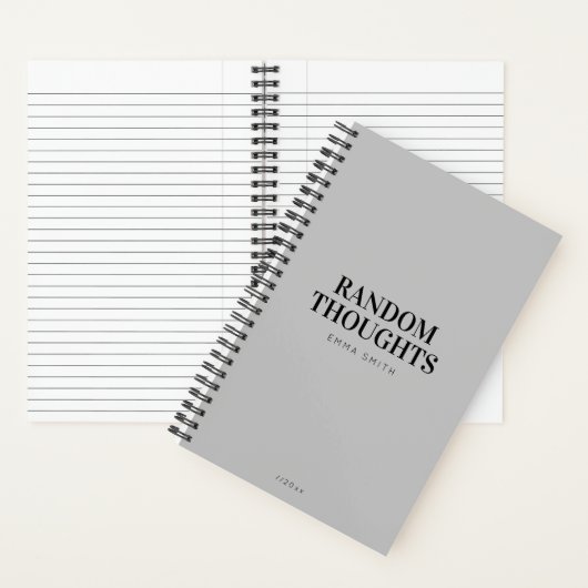 Minimalistisch-Grau-Notebook Notizblock (Innen)