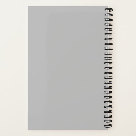 Minimalistisch-Grau-Notebook Notizblock (Rückseite)