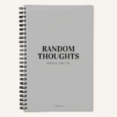 Minimalistisch-Grau-Notebook Notizblock (Vorderseite)