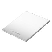 Minimalistisch Grau Ombre Personalisiert Notepad Notizblock (Rotiert)