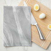 Minimalistisch Grau Pinselstriche Abstrakt Art Geschirrtuch (Viertel Falte)