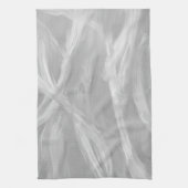 Minimalistisch Grau Pinselstriche Abstrakt Art Geschirrtuch (Vertikal)