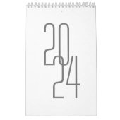 Minimalistisch Grau und Weiß Kalender (Titelbild)