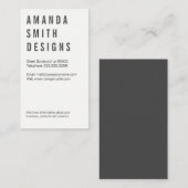 Minimalistisch/grau Visitenkarte (Vorne/Hinten)