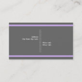 Minimalistisch grau, weiß, Lavendel Visitenkarte (Rückseite)