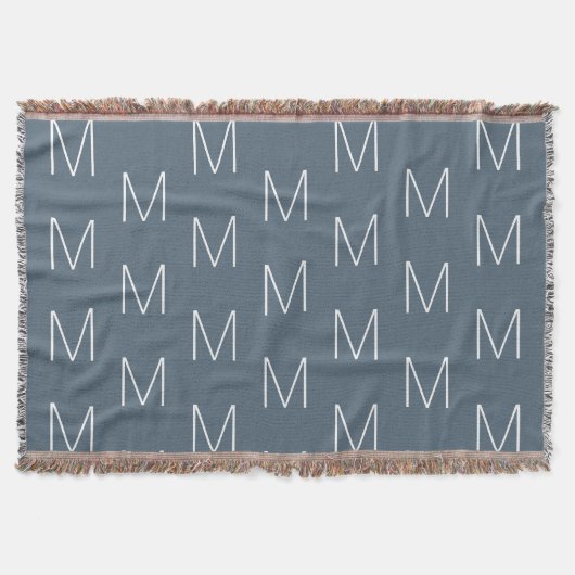 Minimalistisch-graublaues Muster Decke (Vorderseite)