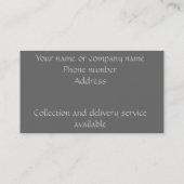 Minimalistisch-graue Berufliche Bügelservice Visitenkarte (Rückseite)