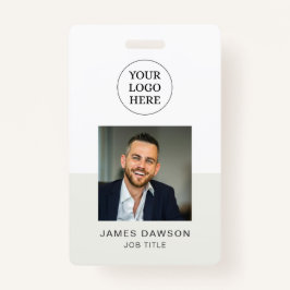 Minimalistisch Graue Berufliche Mitarbeiter Foto I Ausweis