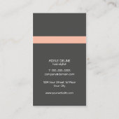 Minimalistisch Graue, blassrosa Haarstylist/Salon Visitenkarte (Rückseite)