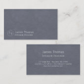 Minimalistisch graue Monogramm Visitenkarte (Vorne/Hinten)