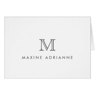 Minimalistisch-Graue Silber-Monogramm