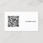 Minimalistisch Grauer Monogram QR-Codeberater Visitenkarte (Rückseite)