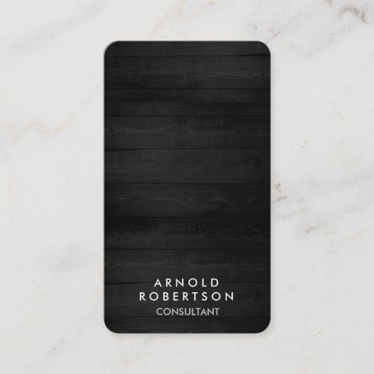 Minimalistisch Graues Holz Modernes Stilvolles Ele Visitenkarte (Vorderseite)