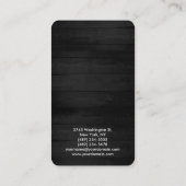 Minimalistisch Graues Holz Modernes Stilvolles Ele Visitenkarte (Rückseite)