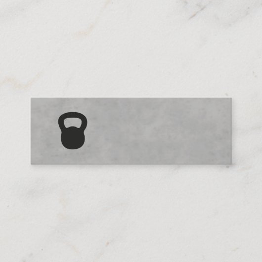 Minimalistisch Gray Black Kettle Bell Personal Tra Mini Visitenkarte (Vorderseite)