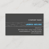 Minimalistisch Gray Blue Architect Visitenkarte (Vorderseite)