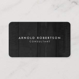 Minimalistisch Gray Wood Artistic Chic Visitenkarte