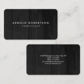 Minimalistisch Gray Wood Artistic Chic Visitenkarte (Vorne/Hinten)