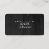 Minimalistisch Gray Wood Artistic Chic Visitenkarte (Rückseite)