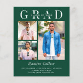 Minimalistisch Green 3 Foto Abschluss Celebration (Vorderseite)