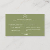 Minimalistisch Green Bird Vielen Dank Visitenkarte (Rückseite)