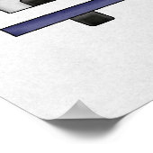 Minimalistisch Green Blue Bauhaus Abstrakt Poster (Ecke)