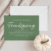 Minimalistisch Green Friendsgiving Einladung