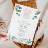 Minimalistisch Greenery Baby Dusche Einladung