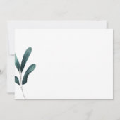 Minimalistisch Greenery Brautparty Danke Karte (Rückseite)