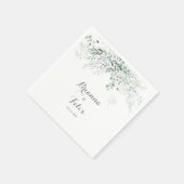 Minimalistisch Greenery Eucalyptus Wedding Napkin Serviette (Ecke)