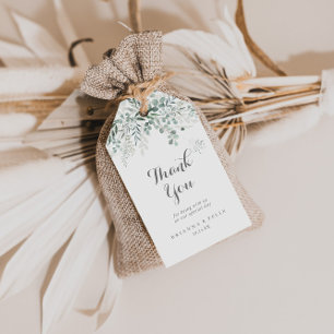 Minimalistisch Greenery Eucalyptus Wedding Vielen Geschenkanhänger