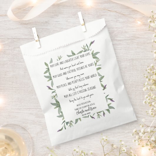 Minimalistisch Greenery Frame Irish Sessing Geschenktütchen (Ausgeschnitten)