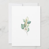 Minimalistisch Greenery Hochzeit Probe Dinner Einladung (Rückseite)